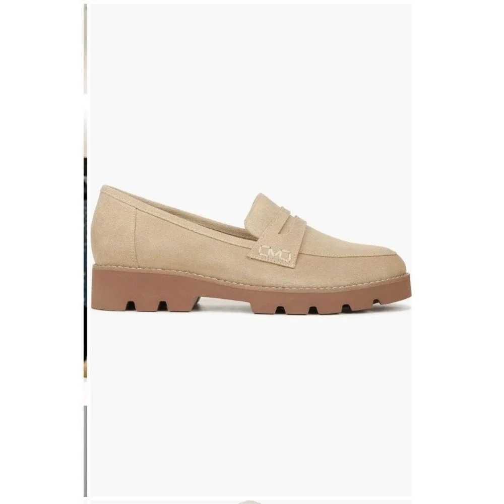 NEW VIONIC Suede Cheryl Comfort Penny Loafers Shoes Chunky School Preppy‎ 12W